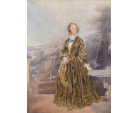 Attributed to George Richmond R.A. (1809-1896),  Portrait of Jenny Lind (1820-1887), unsigned, attributed and titled on gilt 