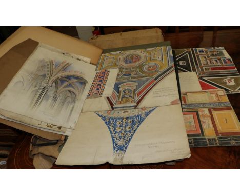 Alexander Young Simpson (Early 20th century) A folio of interior and architectural decoration studies to include; ''Order aro