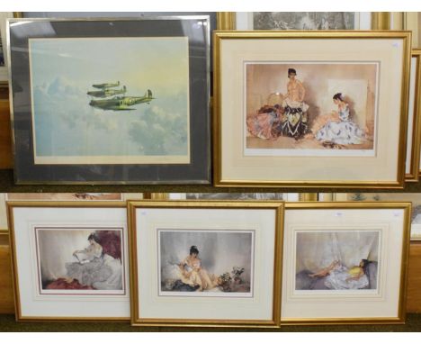 After Sir William Russell Flint RA (1880-1969) A small collection of four limited edition prints to include ''Studio Accessor