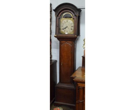 ~ An oak thirty hour longcase clock, signed John Weston, Fecit, Wolsingham, late 18th century