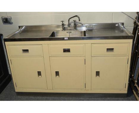 A Millersdale melamine and stainless steel kitchen sink unit 