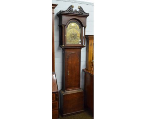 ~ An oak eight day longcase clock, signed John Greaves, Newcastle, late 18th century, later caseNo weights and no pendulum