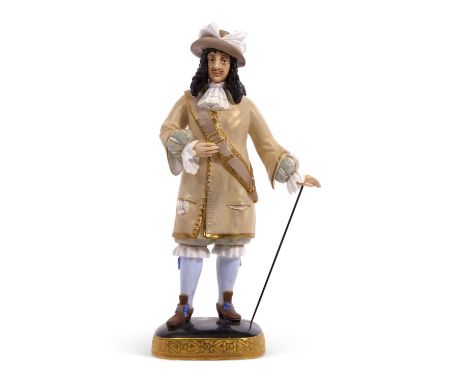 A Royal Worcester figure of Charles II, circa 1970s, model number 2672, 26cm high