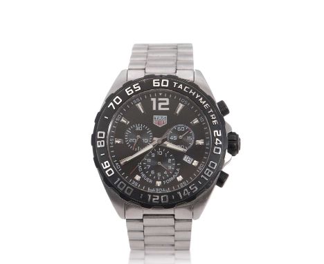 A Tag Heuer Formula One chrongraph stainless steel gents wristwatch, reference CAZ1010, quartz movement, stainless steel case