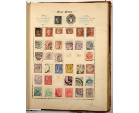 POSTAGE STAMPS.  A GREAT BRITAIN EMPIRE AND FOREIGN COLLECTION IN BUTLER BROS ALBUM AND S G SIMPLEX BINDER, THE FIRST WITH EA