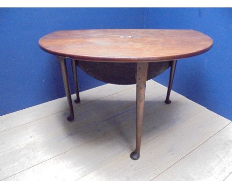 George III mahogany oval drop leaf gate leg dining table