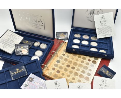 TWO WESTMINSTER BOX COLLECTION OF HISTORIC GREAT BRITISH COINS AND CHINA COINS, to include a 1900 Trade Dollar Bombay Mint, V