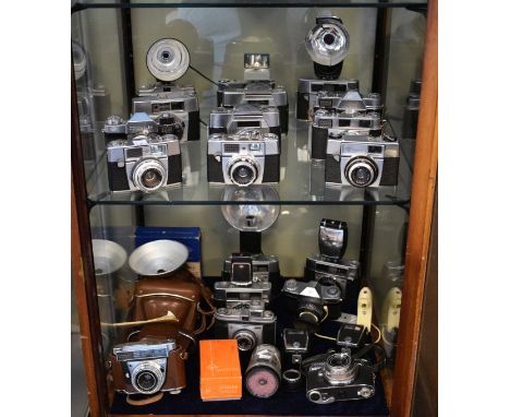 Cameras - Collection of various vintage cameras including Agfa, Kodak, Contaflex etc   Condition: 