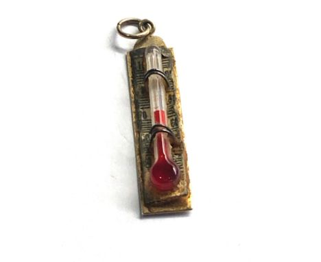 9ct gold thermometer charm pendant 1.7g 