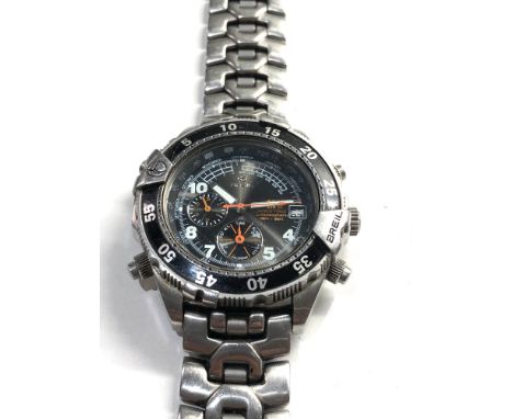 Gents quartz Breil world timer chronograph wristwatch non working order 