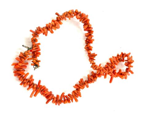 Coral stick necklace ands bracelet 