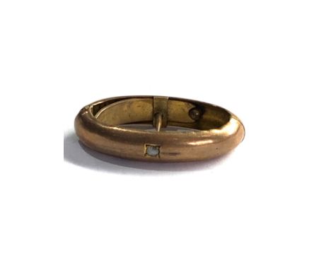 9ct gold antique diamond scarf clip (2.8g) 