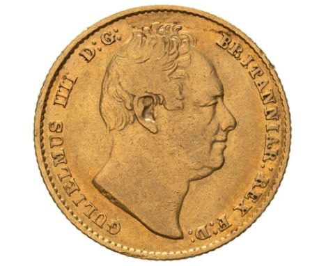 UNITED KINGDOM. William IV, 1830-37. Gold sovereign, 1835. London. Second, bare head of William IV facing right; GULIELMUS II