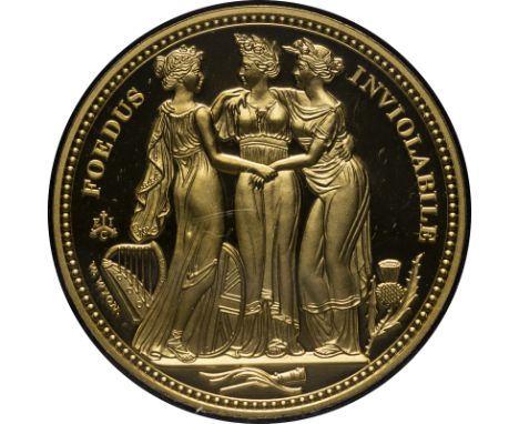 ST. HELENA. Elizabeth II, 1952-. Gold 5 pounds, 2021. East India Company. Proof. Commissioned and produced by the East India 