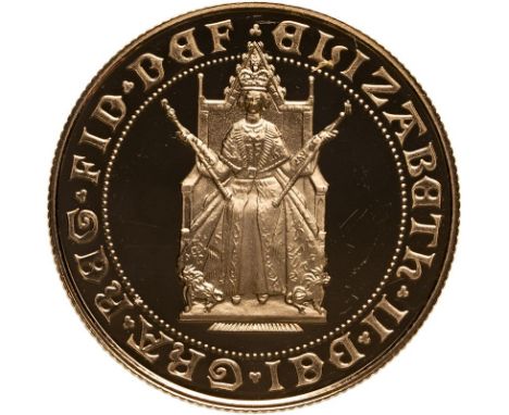 UNITED KINGDOM. Elizabeth II, 1953-2022. Gold 2 pounds (double sovereign), 1989. Royal Mint. Proof. Commemorating the 500 yea