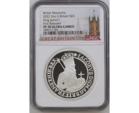 UNITED KINGDOM. Elizabeth II, 1952-2022. Silver 5 pounds, 2022. Royal Mint. Proof. This design is the second release in a Roy