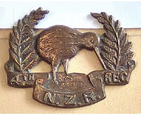 New Zealand - 4th (Otago Rifles) Regiment -  Bronze (smaller)
