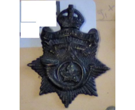 Canada - The Halifax Rifles Officers Cap Badge- Blackened (Light Infantry) KC