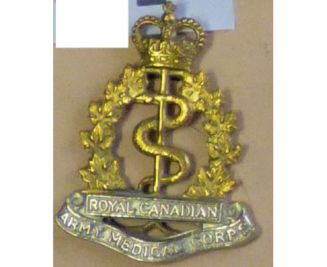 Canada - Royal Canadian Army Medial Corps Cap badge - Bi-Metal QC