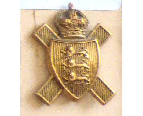 Royal Jersey Militia Light Infantry - 11th Battalion Hampshire Regiment 1840-1949, Brass KC(T)