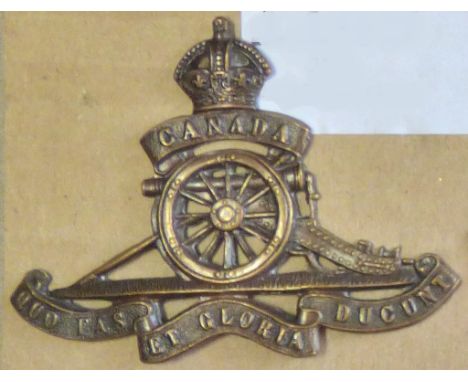 Canada - Royal Canadian Horse Artillery Cap Badge - Bronze KC