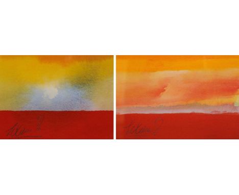 Llewellyn Xavier OBE (b.1945) St. Lucian ''Morning'' Signed, watercolour, together with a companion, 14cm by 19.5cm (2)  Prov