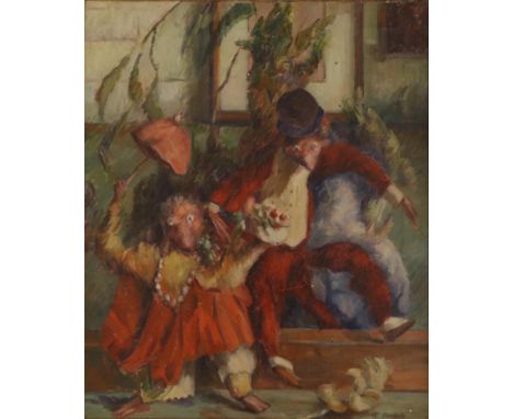 Elliott Seabrooke (1886-1950) Two mice dressed in clothes Signed, oil on canvas, 59cm by 49cm A similar example by the artist