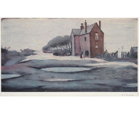 After Laurence Stephen Lowry RA (1887-1976) ''The Lonely House'' Signed in pencil, with the blindstamp for the Fine Art Trade