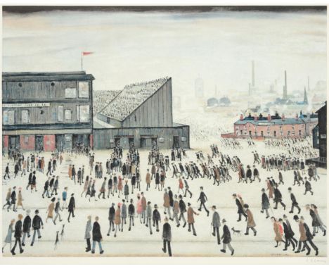 After Laurence Stephen Lowry RA (1887-1976) ''Going to the Match'' Signed in pencil, with the blindstamp for the Fine Art Tra
