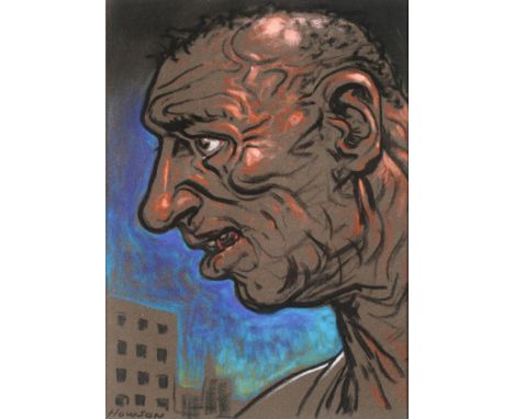 Peter Howson (b.1958) Scottish ''Helmut Row XVII'' 1997 Signed, pastel and chalk, 27cm by 19.5cm Provenance: Flowers East, Lo