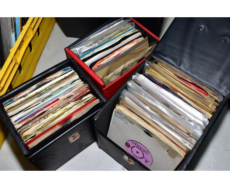 THREE SINGLES CASES CONTAINING OVER ONE HUNDRED AND FIFTY 7'' SINGLES, including The Everly Brothers, Roy Orbison, Mamas and 