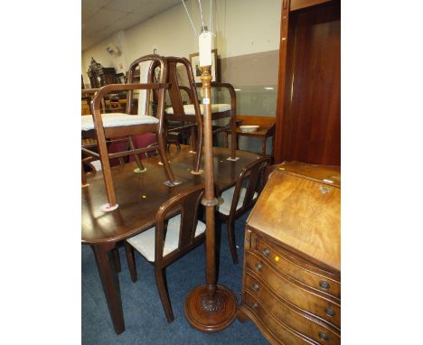 AN OAK LAMP STANDARD