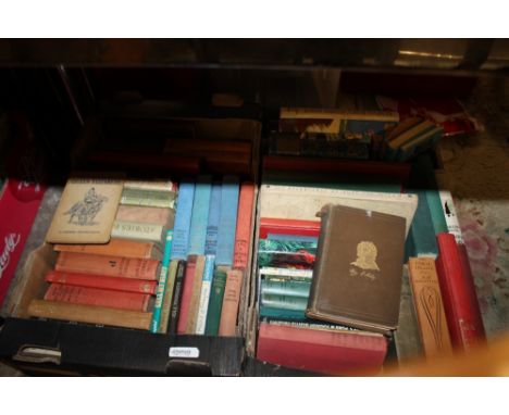 TWO TRAYS OF VINTAGE BOOKS TO INCLUDE SHAKESPEARE