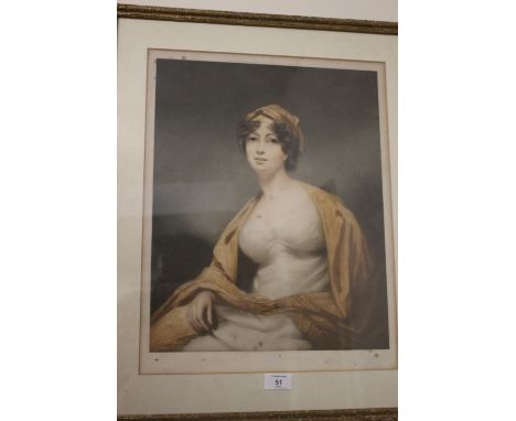 A VINTAGE FRAMED AND GLAZED PORTRAIT OF A LADY  