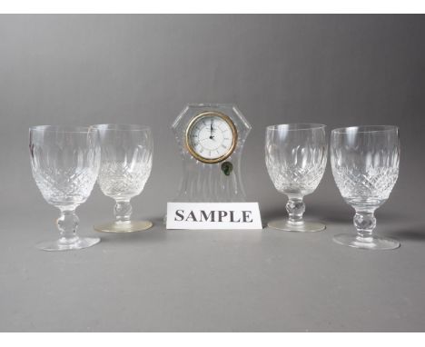 A pair of Waterford Crystal "Colleen" pattern red wine glasses, five similar smaller glasses, a matching port glass, and a Wa