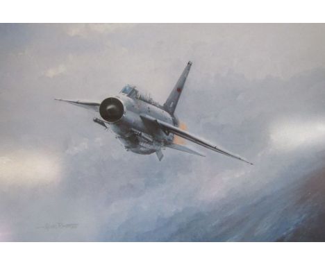 Limited edition signed print 61/250 Michael Rondot 'Thunder &amp; Lightning - Farewell to the Lightning' approx. 74.5cm x 59c