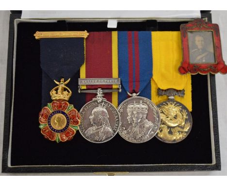 A four medal group awarded to Lieutenant-Colonel Frederick Elwes, Indian Medical Service: Order of the Indian Empire CIE brea