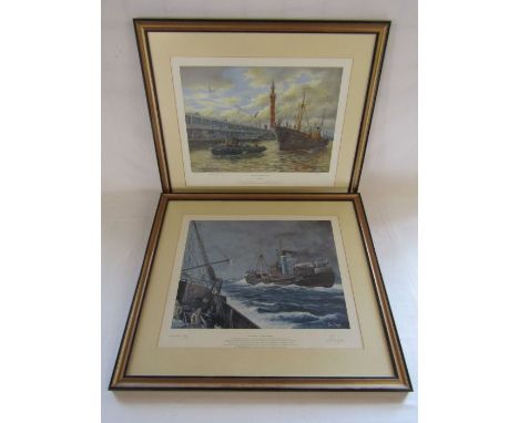 2 Limited Edition Grimsby Fishing prints - 'Sou'wester Weather' signed Adrian Thompson 241/500 and 'Fresh fish for the market