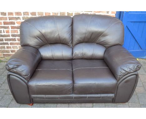 Modern 2 seater leather sofa