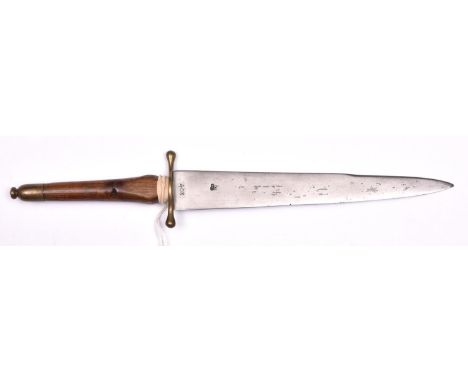 A scarce late 17th century Board of Ordnance pattern plug bayonet,  broad thin wedge section blade 11½”, impressed with King’