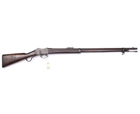 A Martini Henry Mk 1 upgrade .577/450" service rifle marked “24” on breech (unit marking?), 49½” overall, barrel 32½” retains