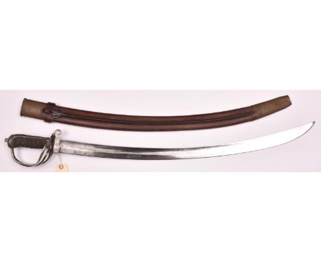 A very scarce Victorian Indian Mountain Artillery officer’s sabre, curved broad blade 30" marked “Mole Birmn 01”, WD and broa