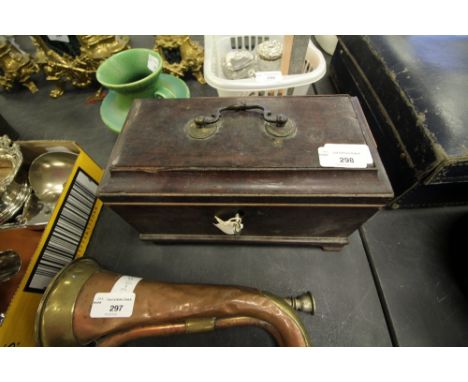 George III Mahogany Tea Caddy (A/F)