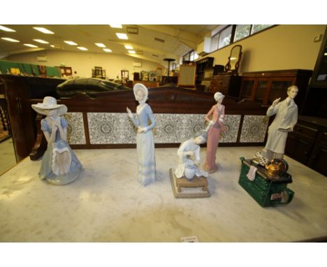 5 Lladros Nao porcelain figures