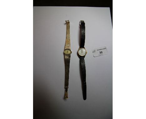 Ladies Omega De Ville 9 Carat Gold Watch &amp; Pulsar Watch