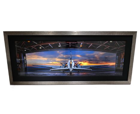 Peter Lik (born 1959) - "First Flight"  - Limited edition (776/950) framed print of a photograph of a Douglas DC3. 280cm x 12