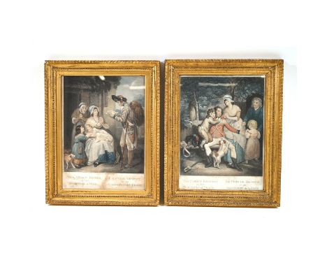 William Nutter (1758/9-1802) after William Redmore Bigg (1755-1828) - “The Parent Restor'd' or The Blessings of Peace" and “T