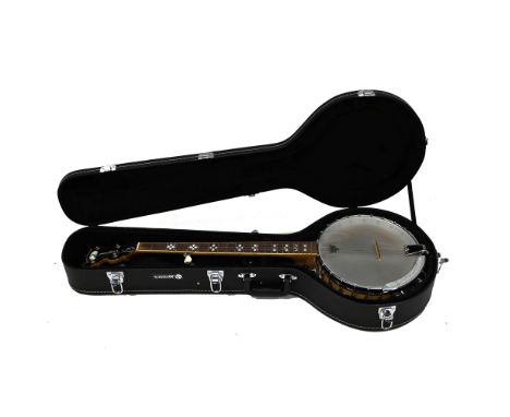 A Tangelwood "Cove Creek TBDLX - PRO" Tanglewood Tenor Banjo, cased.