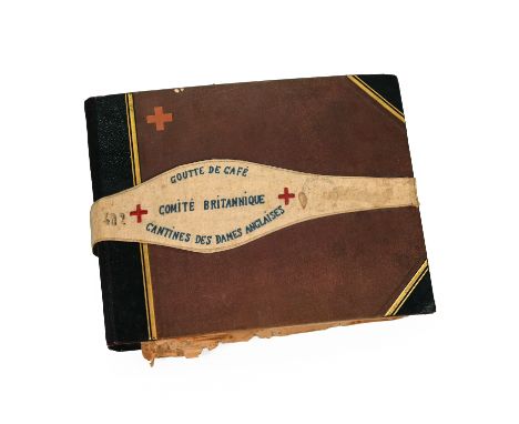 An interesting WWI scrapbook relating to Madeline Baxter of The British Committee Of The French Red Cross, who was based in V