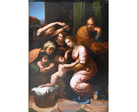 After Raphael (1483-1520): The Great Holy Family of Fran&ccedil;ois I.&nbsp;Oil on canvas, probably 18th century, in an ornat